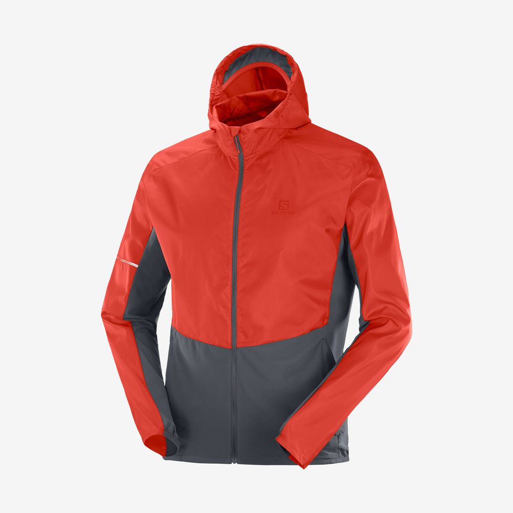 Salomon AGILE WIND Chaquetas Hombre - Coral - Colombia (34215-WITV)